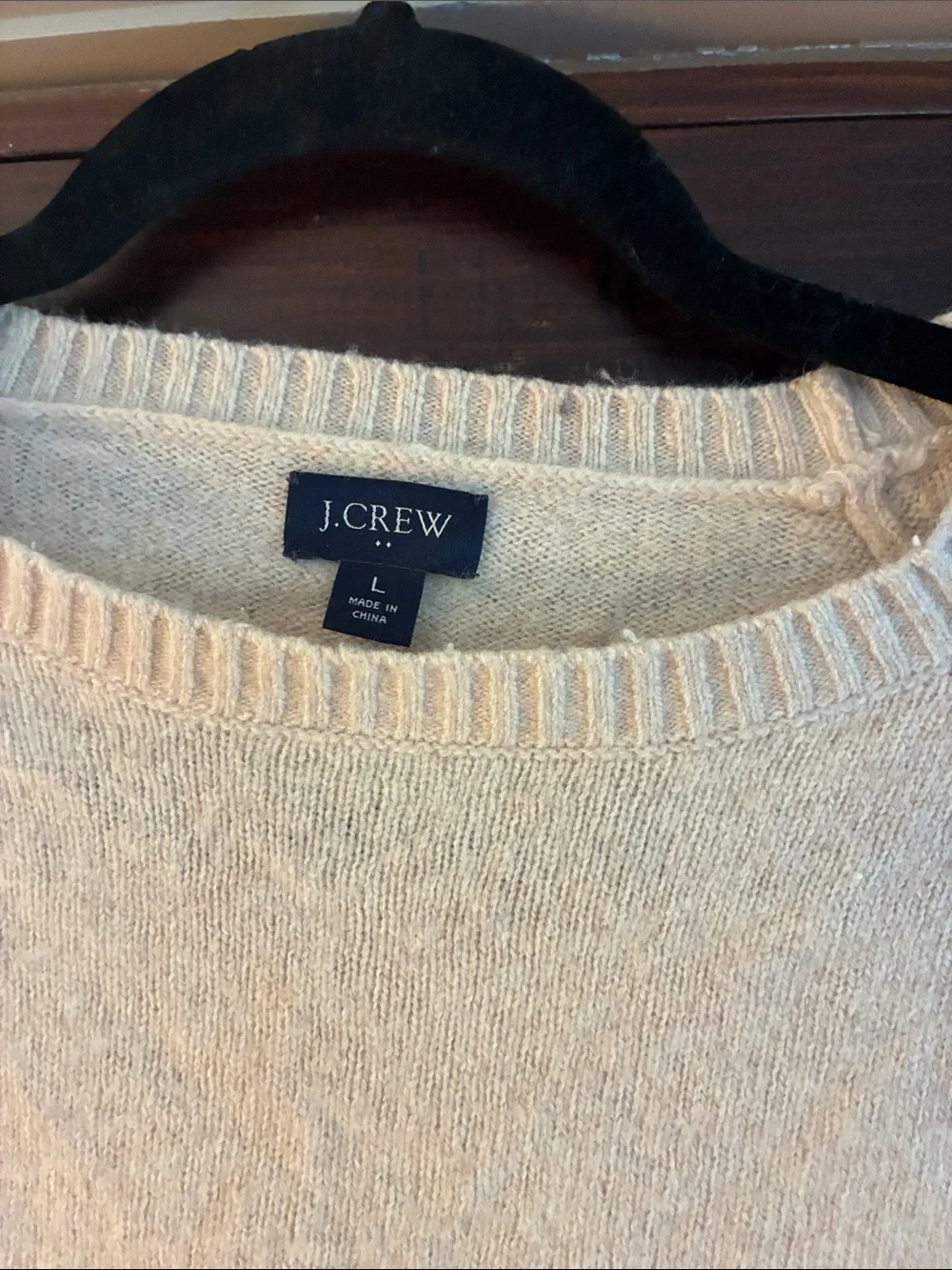 J. Crew Light Cream Crewneck Sweater